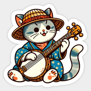 Banjo cat Sticker